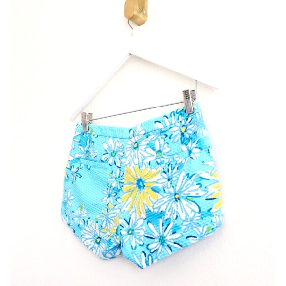 NEW! Lilly Pulitzer Breakwater Daisy Dance Adie Shorts Blue SZ 00 - Picture 9 of 11